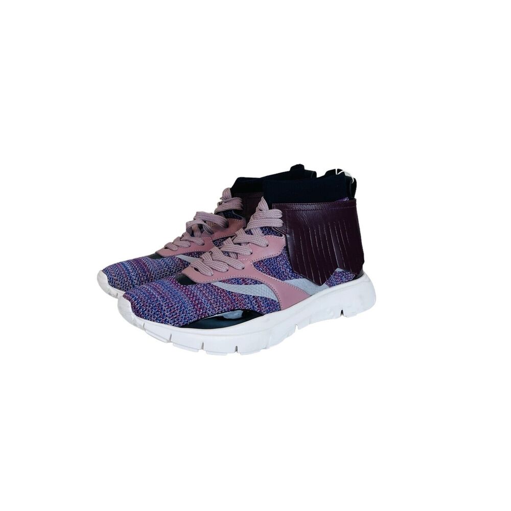 Valentino Men Trainers Knitted Rockstud Sneakers